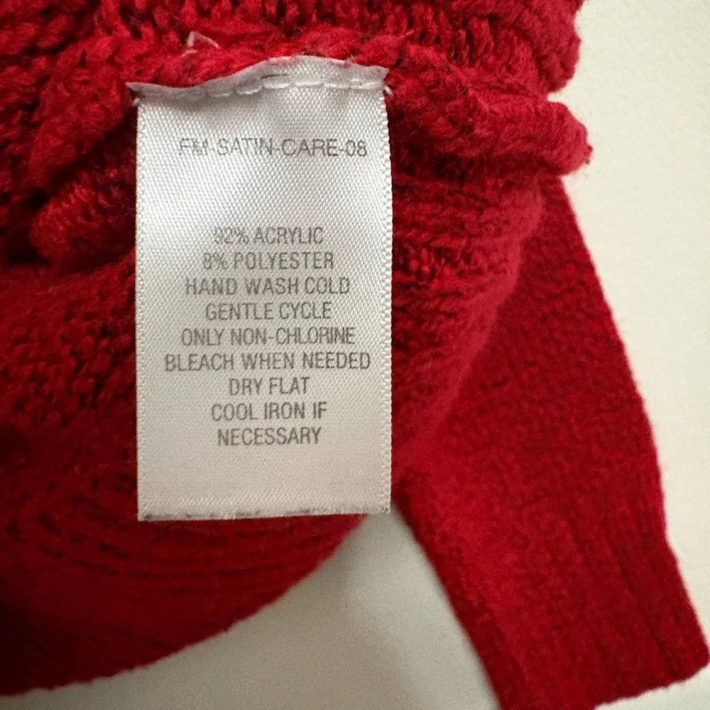 Great Northwest Clothing Company Red V-Neck Sweater - Picture 3 of 4